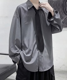 WYZ wear（ダブリューワイジィーウェア）の「ネクタイ付きオーバーサイズシャツ/ユニセックス（シャツ/ブラウス）」
