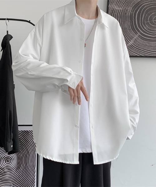 セール】ネクタイ付きオーバーサイズシャツ/ユニセックス（シャツ
