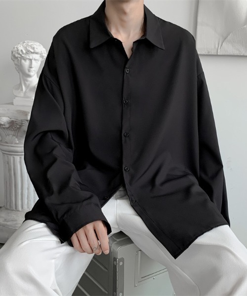 セール】ネクタイ付きオーバーサイズシャツ/ユニセックス（シャツ