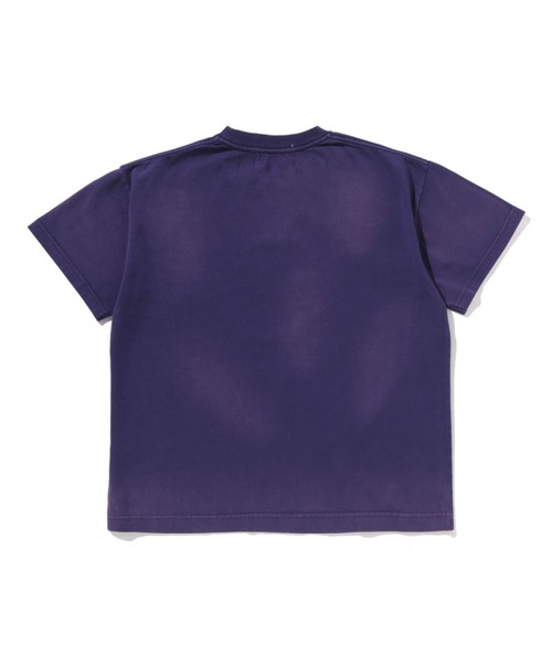 A BATHING APE（アベイシングエイプ）の「MAD FACE WASHED EFFECT RELAXED FIT TEE JR（Tシャツ/カットソー・キッズ・ネイビー/アイボリー・150/160）」の4枚目の写真