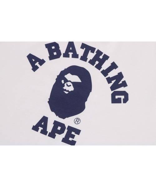 A BATHING APE（アベイシングエイプ）の「MAD FACE WASHED EFFECT RELAXED FIT TEE JR（Tシャツ/カットソー・キッズ・ネイビー/アイボリー・150/160）」の5枚目の写真