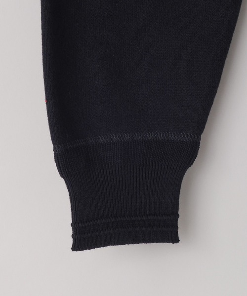 LOWRYS FARM（ローリーズファーム）の「【LFM(U)】スウェットライクニットクルー　 633430（ニット/セーター・メンズ・グレー/レッド/ネイビー/イエロー・FREE）」の8枚目の写真