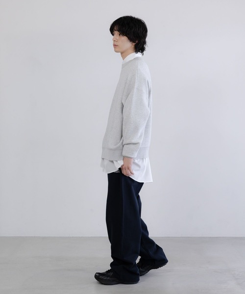 LOWRYS FARM（ローリーズファーム）の「【LFM(U)】スウェットライクニットクルー　 633430（ニット/セーター・メンズ・グレー/レッド/ネイビー/イエロー・FREE）」の21枚目の写真