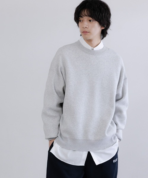 LOWRYS FARM（ローリーズファーム）の「【LFM(U)】スウェットライクニットクルー　 633430（ニット/セーター・メンズ・グレー/レッド/ネイビー/イエロー・FREE）」の20枚目の写真