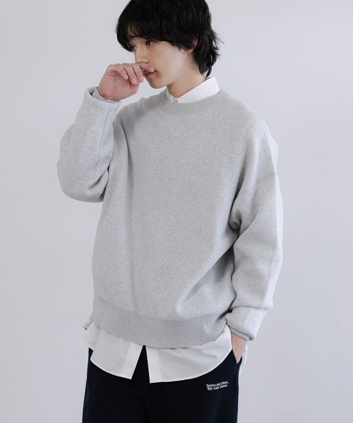 LOWRYS FARM（ローリーズファーム）の「【LFM(U)】スウェットライクニットクルー　 633430（ニット/セーター・メンズ・グレー/レッド/ネイビー/イエロー・FREE）」の19枚目の写真