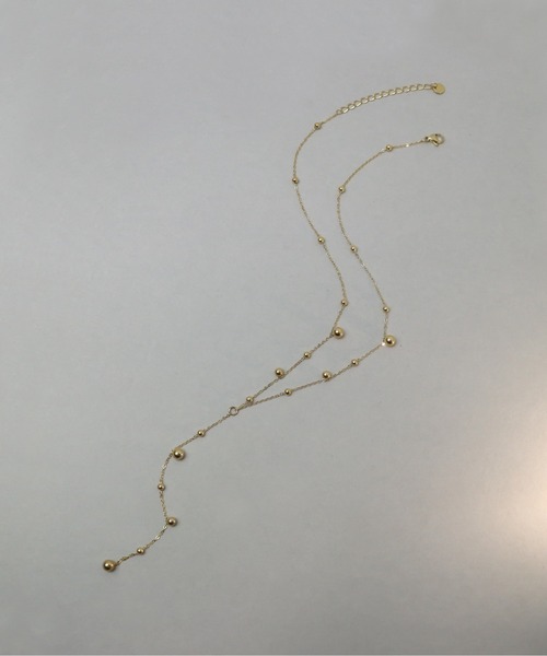 ieLS（イエルズ）の「金属アレルギー対応「ieLS」ステンレス Y字ボールネックレス（ネックレス・レディース・ゴールド/シルバー・ONE SIZE）」の5枚目の写真