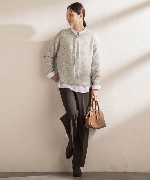 LAUTREAMONT(ロートレアモン)の「スパンコールクルーネックニット≪洗える≫(ニット/セーター・レディース・ネイビー/ライトグレー/グリーン・9号)」の20枚目の写真