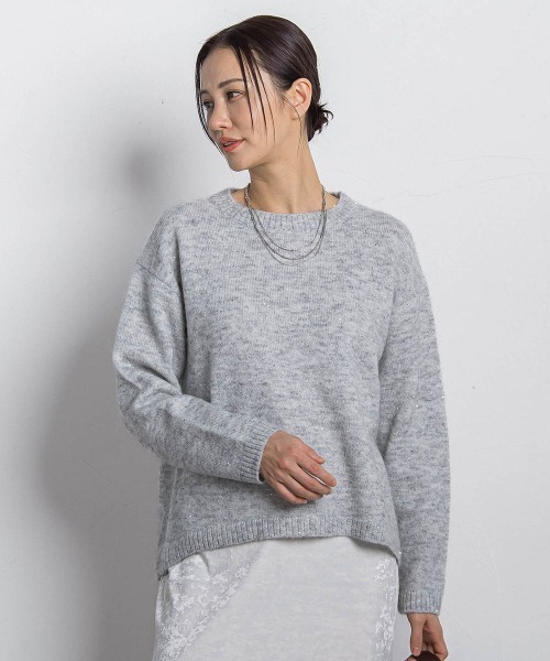 LAUTREAMONT(ロートレアモン)の「スパンコールクルーネックニット≪洗える≫(ニット/セーター・レディース・ネイビー/ライトグレー/グリーン・9号)」の8枚目の写真