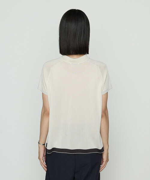 COMME CA（コムサ）の「〔 TALLサイズ 〕 シルキー天竺ニット ポロニットプルオーバー（ニット/セーター・レディース・キナリ・15号）」の11枚目の写真