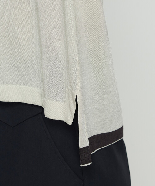 COMME CA（コムサ）の「〔 TALLサイズ 〕 シルキー天竺ニット ポロニットプルオーバー（ニット/セーター・レディース・キナリ・15号）」の15枚目の写真