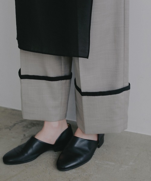 MANOF(マノフ)の「SKIRT LAYERED WIDE PANTS(その他パンツ・レディース・ブラック/イエロー・S/M)」の10枚目の写真