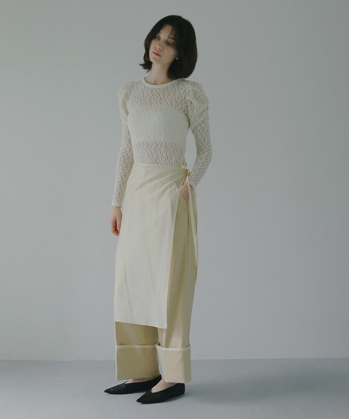 MANOF(マノフ)の「SKIRT LAYERED WIDE PANTS(その他パンツ・レディース・ブラック/イエロー・S/M)」の19枚目の写真