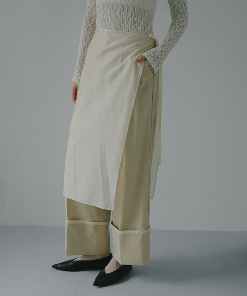 MANOF(マノフ)の「SKIRT LAYERED WIDE PANTS(その他パンツ・レディース・ブラック/イエロー・S/M)」の17枚目の写真