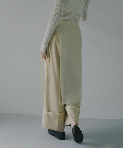 MANOF(マノフ)の「SKIRT LAYERED WIDE PANTS(その他パンツ・レディース・ブラック/イエロー・S/M)」の18枚目の写真