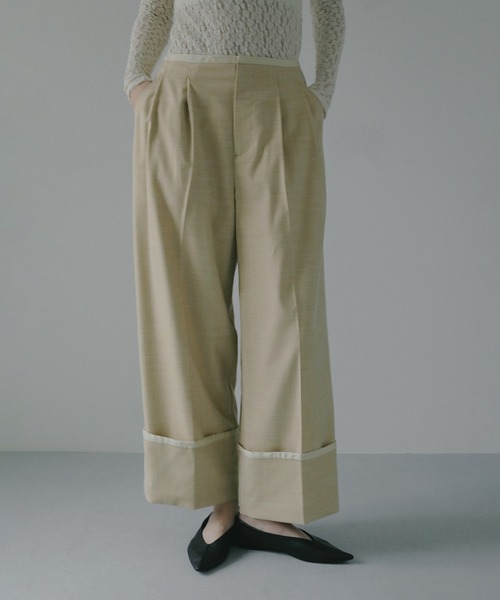 MANOF(マノフ)の「SKIRT LAYERED WIDE PANTS(その他パンツ・レディース・ブラック/イエロー・S/M)」の21枚目の写真