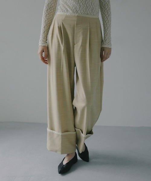 MANOF(マノフ)の「SKIRT LAYERED WIDE PANTS(その他パンツ・レディース・ブラック/イエロー・S/M)」の22枚目の写真