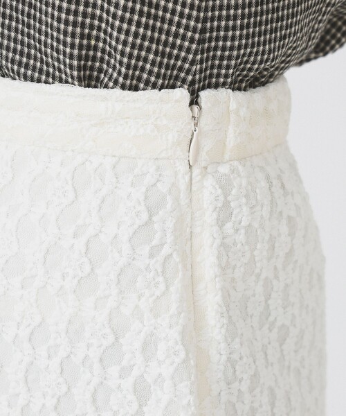 Ray BEAMS（レイビームス）の「カット レース ティアード ヘム スカート（スカート・レディース・オフホワイト/ブラック・ONE SIZE）」の15枚目の写真