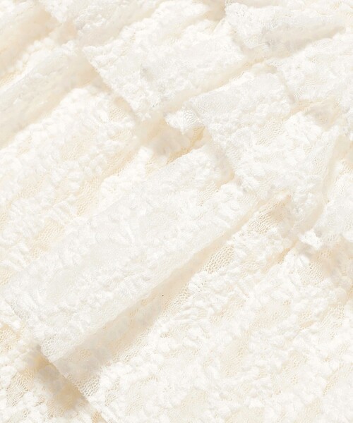 Ray BEAMS（レイビームス）の「カット レース ティアード ヘム スカート（スカート・レディース・オフホワイト/ブラック・ONE SIZE）」の21枚目の写真