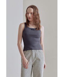 SQUARE NECK SLEEVELESS TOP (PURPLE GREY)