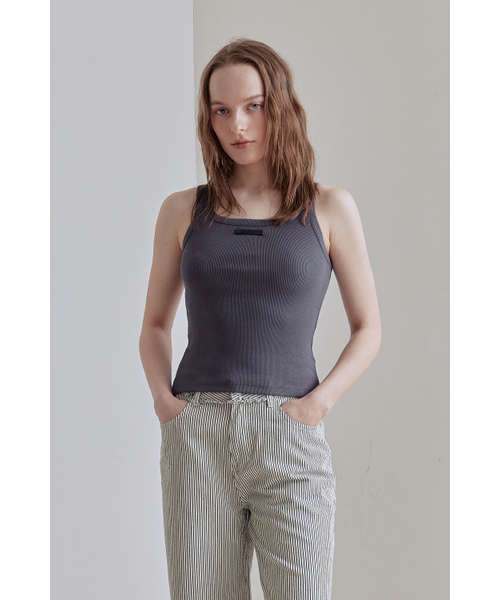AFTERHOURS(アフターアワーズ)の「SQUARE NECK SLEEVELESS TOP (PURPLE GREY)(Tシャツ/カットソー・レディース・その他・FREE)」の3枚目の写真