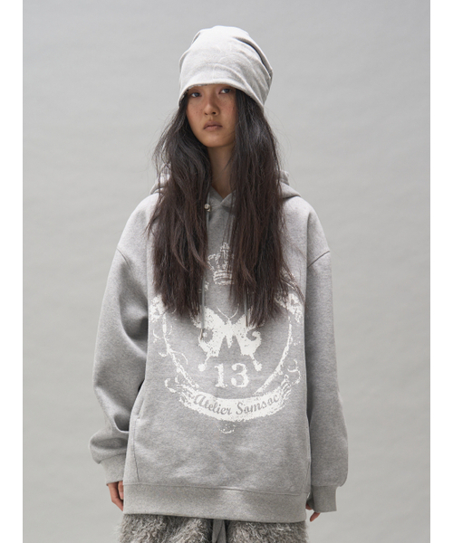 SOMSOC(ソムソック)の「RONNE SYMBOL ARTWORK HOODIE _M.GREY(パーカー・レディース・その他・FREE)」の1枚目の写真