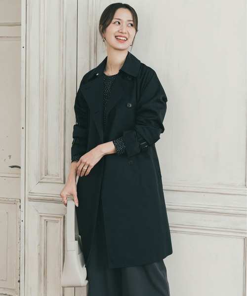 URBAN RESEARCH DOORS（アーバンリサーチドアーズ）の「撥水トレンチコート｜オフィスカジュアル/フォーマル/オケージョン/セレモニー/入卒式/機能性（トレンチコート・レディース・ベージュ/ネイビー・FREE）」の11枚目の写真