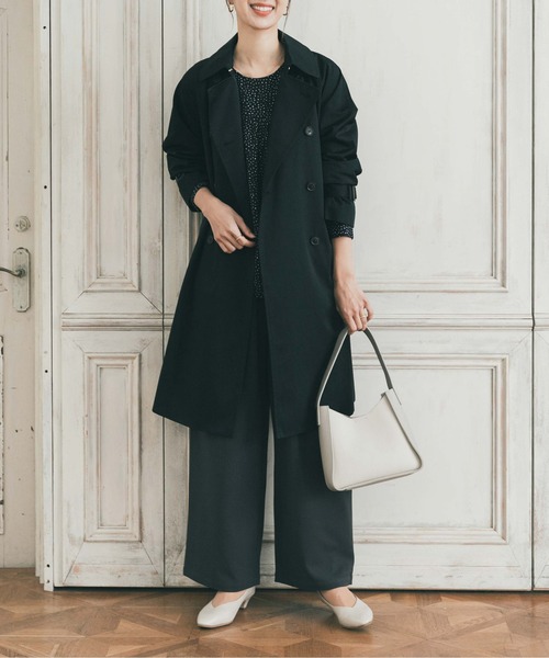 URBAN RESEARCH DOORS（アーバンリサーチドアーズ）の「撥水トレンチコート｜オフィスカジュアル/フォーマル/オケージョン/セレモニー/入卒式/機能性（トレンチコート・レディース・ベージュ/ネイビー・FREE）」の14枚目の写真