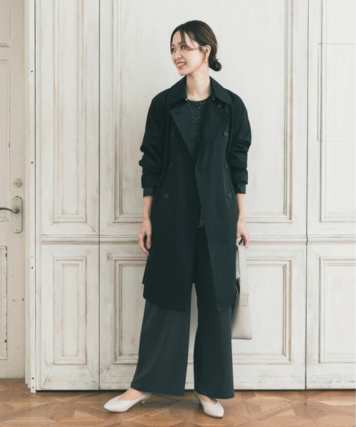 URBAN RESEARCH DOORS（アーバンリサーチドアーズ）の「撥水トレンチコート｜オフィスカジュアル/フォーマル/オケージョン/セレモニー/入卒式/機能性（トレンチコート・レディース・ベージュ/ネイビー・FREE）」の15枚目の写真