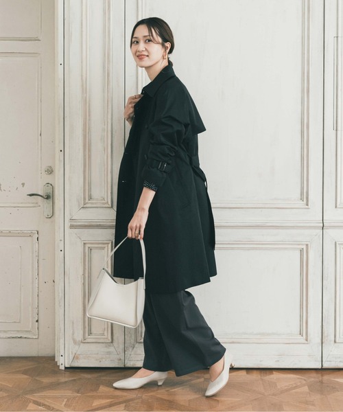 URBAN RESEARCH DOORS（アーバンリサーチドアーズ）の「撥水トレンチコート｜オフィスカジュアル/フォーマル/オケージョン/セレモニー/入卒式/機能性（トレンチコート・レディース・ベージュ/ネイビー・FREE）」の16枚目の写真