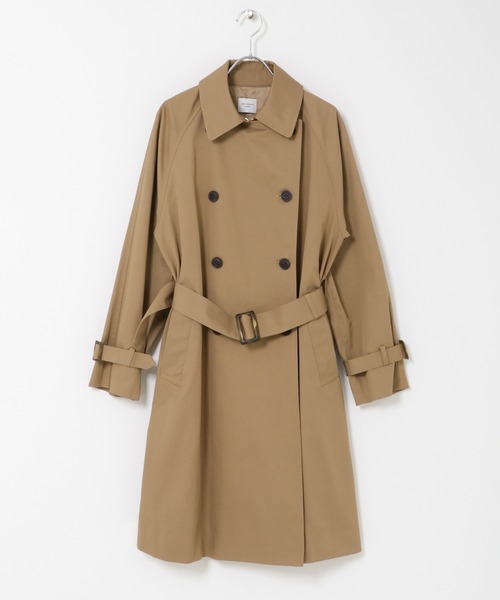 URBAN RESEARCH DOORS（アーバンリサーチドアーズ）の「撥水トレンチコート｜オフィスカジュアル/フォーマル/オケージョン/セレモニー/入卒式/機能性（トレンチコート・レディース・ベージュ/ネイビー・FREE）」の19枚目の写真