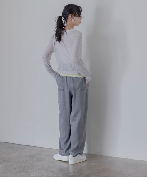バイオ加工ラップタックワイドパンツ Eimee Law│Eimee Law & LHELBIE