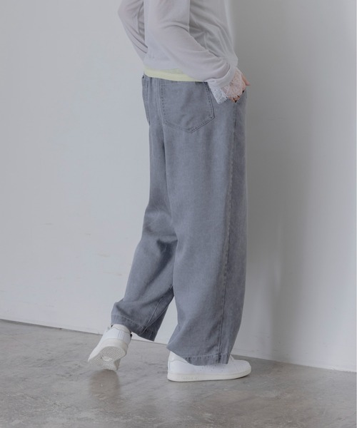 バイオ加工ラップタックワイドパンツ Eimee Law│Eimee Law & LHELBIE