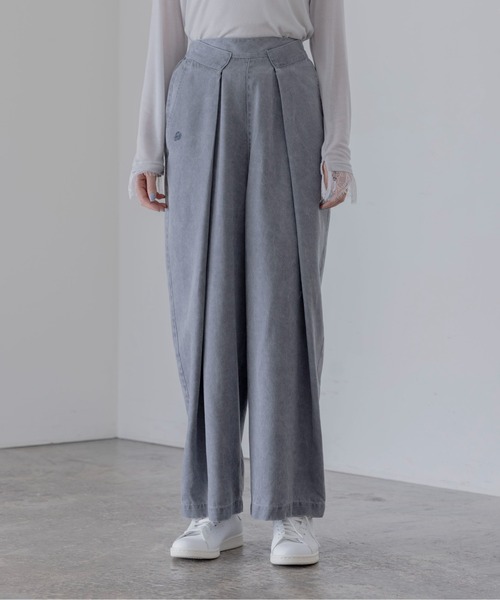 バイオ加工ラップタックワイドパンツ Eimee Law│Eimee Law & LHELBIE