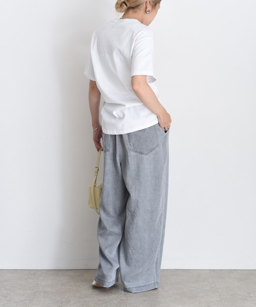 バイオ加工ラップタックワイドパンツ Eimee Law│Eimee Law & LHELBIE