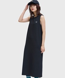 FRED PERRY | 先行予約受付中/Rib Tricot Sleeveless Dress/リブトリコットノースリーブワンピース(ワンピース)