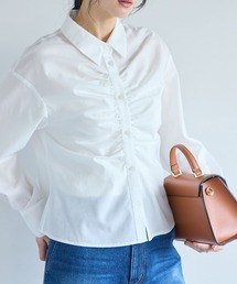 VIS（ビス）の「フロントギャザーシャツ（シャツ/ブラウス）」