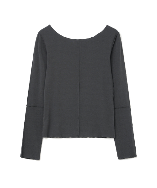 MILLO WOMEN（ミロウーマン）の「フィッテッドロングスリーブトップ [チャコール]（Tシャツ/カットソー・レディース・その他・ONE SIZE）」の3枚目の写真