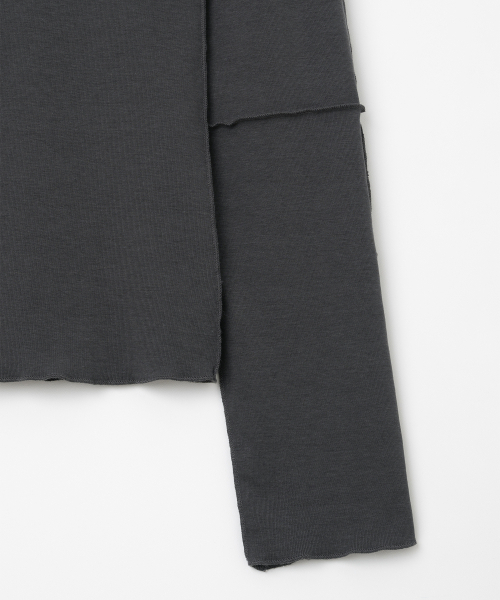 MILLO WOMEN（ミロウーマン）の「フィッテッドロングスリーブトップ [チャコール]（Tシャツ/カットソー・レディース・その他・ONE SIZE）」の5枚目の写真