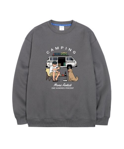 OHP(ワンハンドレッドパーセント)の「OHP x MOAI キャンピング no.3 裏起毛 スウェット(スウェット・メンズ・その他・M/L/2XL/XL)」の3枚目の写真
