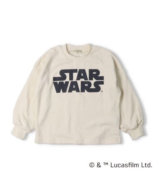 Naughty Company（ナウテーカンパニー）の「スター・ウォーズ/裏毛トレーナー（スウェット・キッズ・オフホワイト/ネイビー・120/130/160/100/110/140/150）」の2枚目の写真