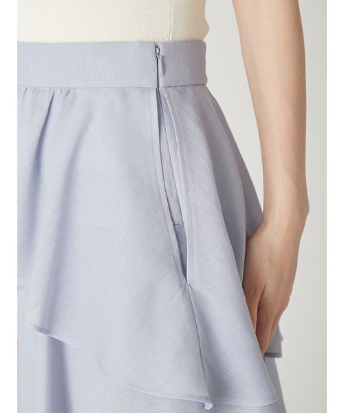 FRAY I.D(フレイアイディー)の「アシメフリルティアードスカート(スカート・レディース・ライトブルー/ホワイト/ドット・0/1)」の8枚目の写真