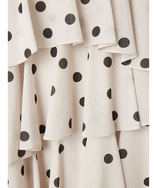 FRAY I.D(フレイアイディー)の「アシメフリルティアードスカート(スカート・レディース・ライトブルー/ホワイト/ドット・0/1)」の11枚目の写真