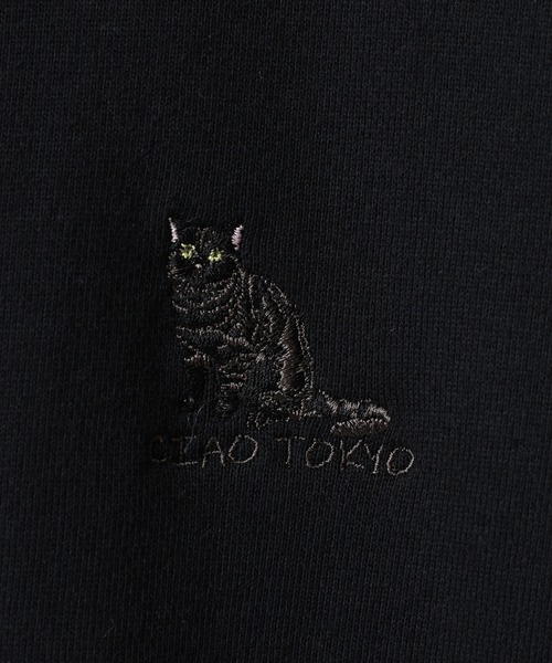 CIAO TOKYO(チャオトーキョー)の「CIAO TOKYO 黒猫刺繍 スウェット(スウェット・レディース・ベージュ/グレー/ブラック・M/L)」の5枚目の写真