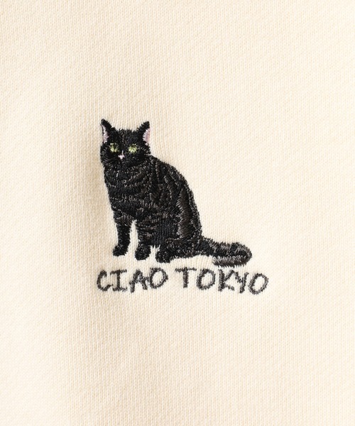 CIAO TOKYO(チャオトーキョー)の「CIAO TOKYO 黒猫刺繍 スウェット(スウェット・レディース・ベージュ/グレー/ブラック・M/L)」の7枚目の写真