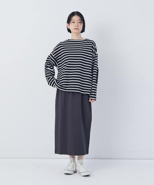 conges payes ADIEU TRISTESSE（コンジェ ペイエ アデュートリステス）の「エルボーパッチボーダーバスクシャツ（Tシャツ/カットソー・レディース・イエロー系その他/ブラック系その他・FREE）」の10枚目の写真