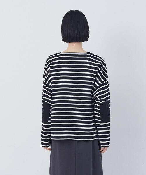 conges payes ADIEU TRISTESSE（コンジェ ペイエ アデュートリステス）の「エルボーパッチボーダーバスクシャツ（Tシャツ/カットソー・レディース・イエロー系その他/ブラック系その他・FREE）」の16枚目の写真