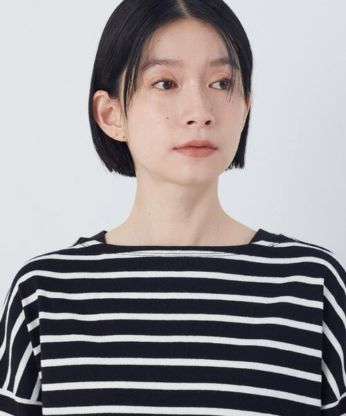 conges payes ADIEU TRISTESSE（コンジェ ペイエ アデュートリステス）の「エルボーパッチボーダーバスクシャツ（Tシャツ/カットソー・レディース・イエロー系その他/ブラック系その他・FREE）」の17枚目の写真