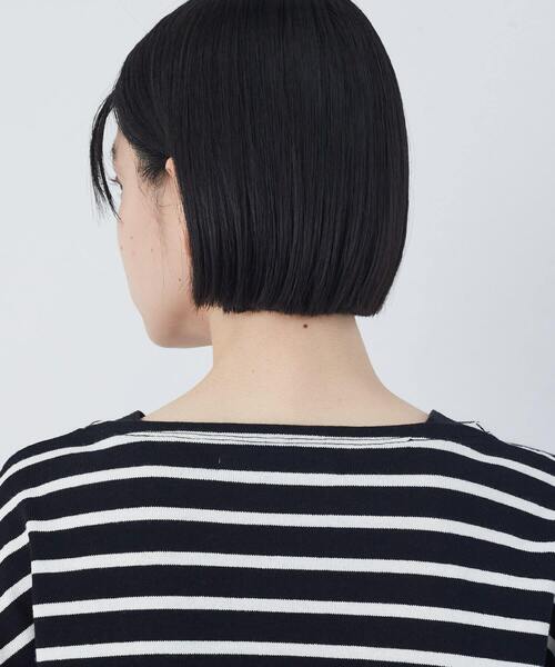 conges payes ADIEU TRISTESSE（コンジェ ペイエ アデュートリステス）の「エルボーパッチボーダーバスクシャツ（Tシャツ/カットソー・レディース・イエロー系その他/ブラック系その他・FREE）」の18枚目の写真