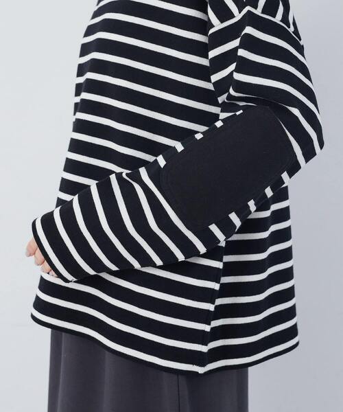 conges payes ADIEU TRISTESSE（コンジェ ペイエ アデュートリステス）の「エルボーパッチボーダーバスクシャツ（Tシャツ/カットソー・レディース・イエロー系その他/ブラック系その他・FREE）」の19枚目の写真