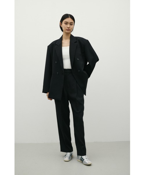 STYLEMIXER(スタイルミキサー)の「ストレートタックパンツ(スラックス・レディース・ベージュ系その他/ブラック/サックスブルー・SMALL/MEDIUM)」の4枚目の写真